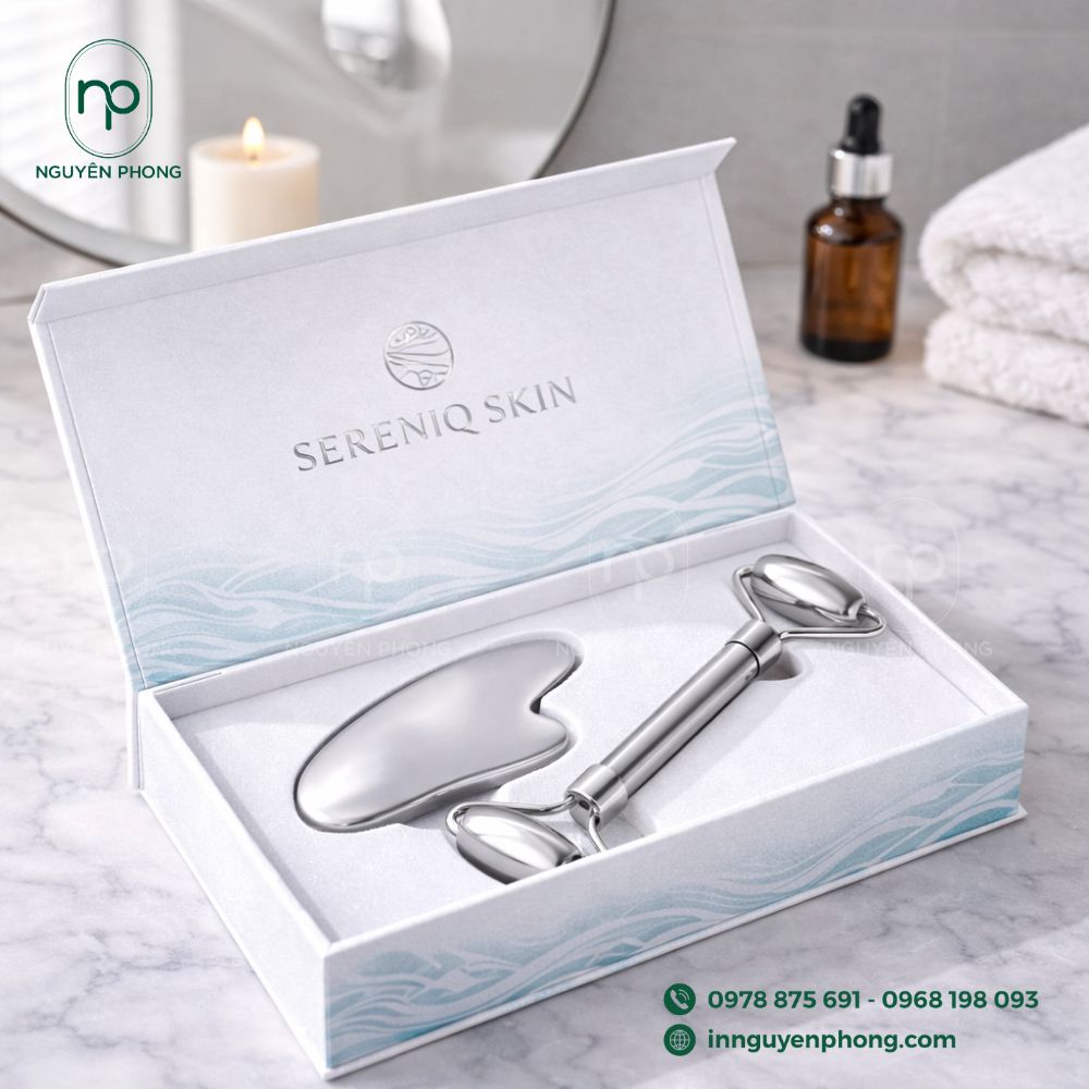 In hộp mềm đựng tinh dầu lăn cho massage